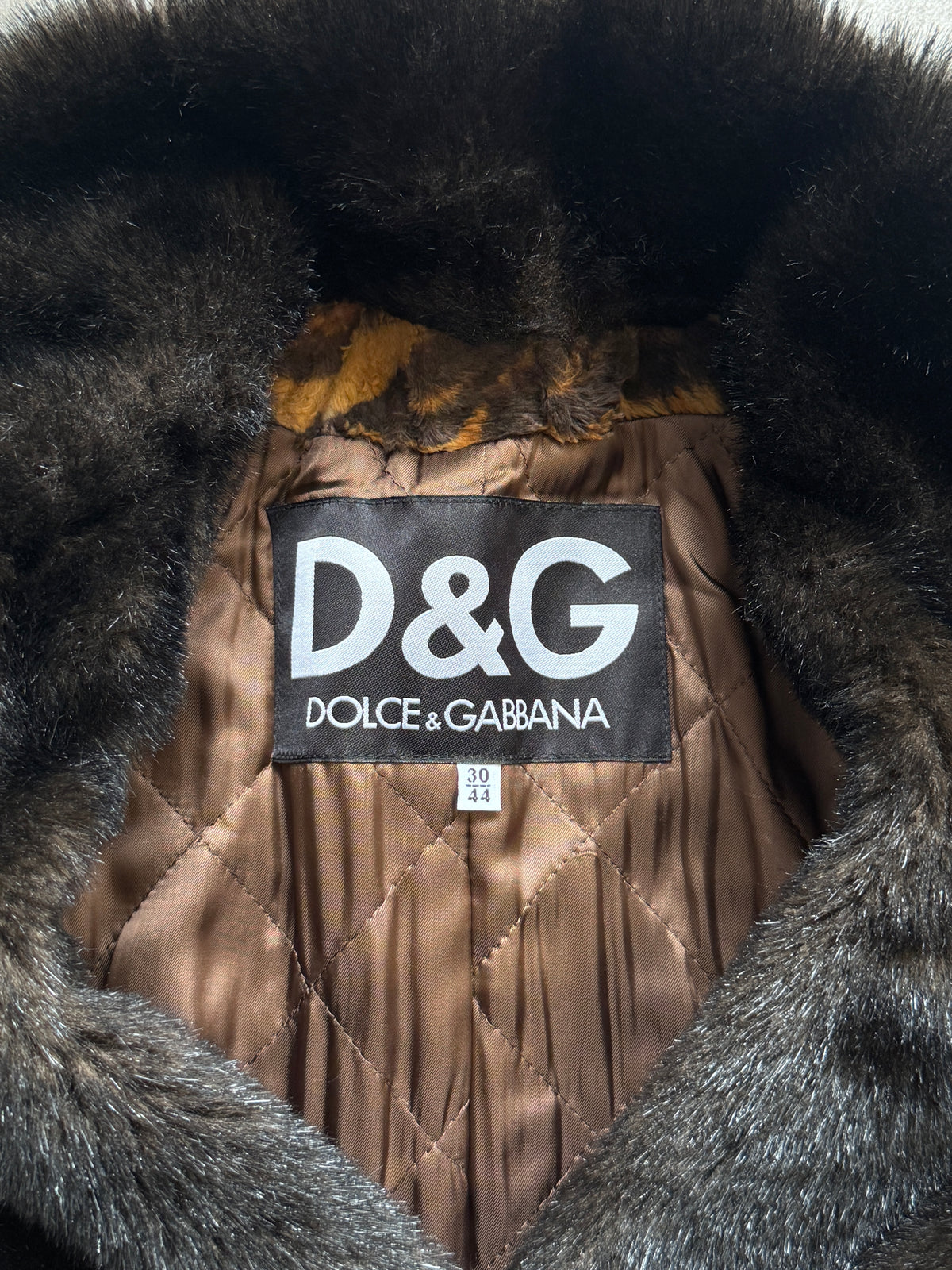 2000's Dolce & Gabanna Tiger Print Double Breasted Overcoat