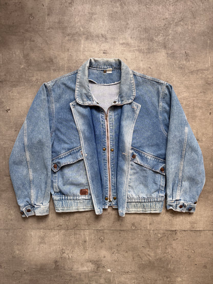 1980's Fox Jeans Italian Layered Denim Blouson