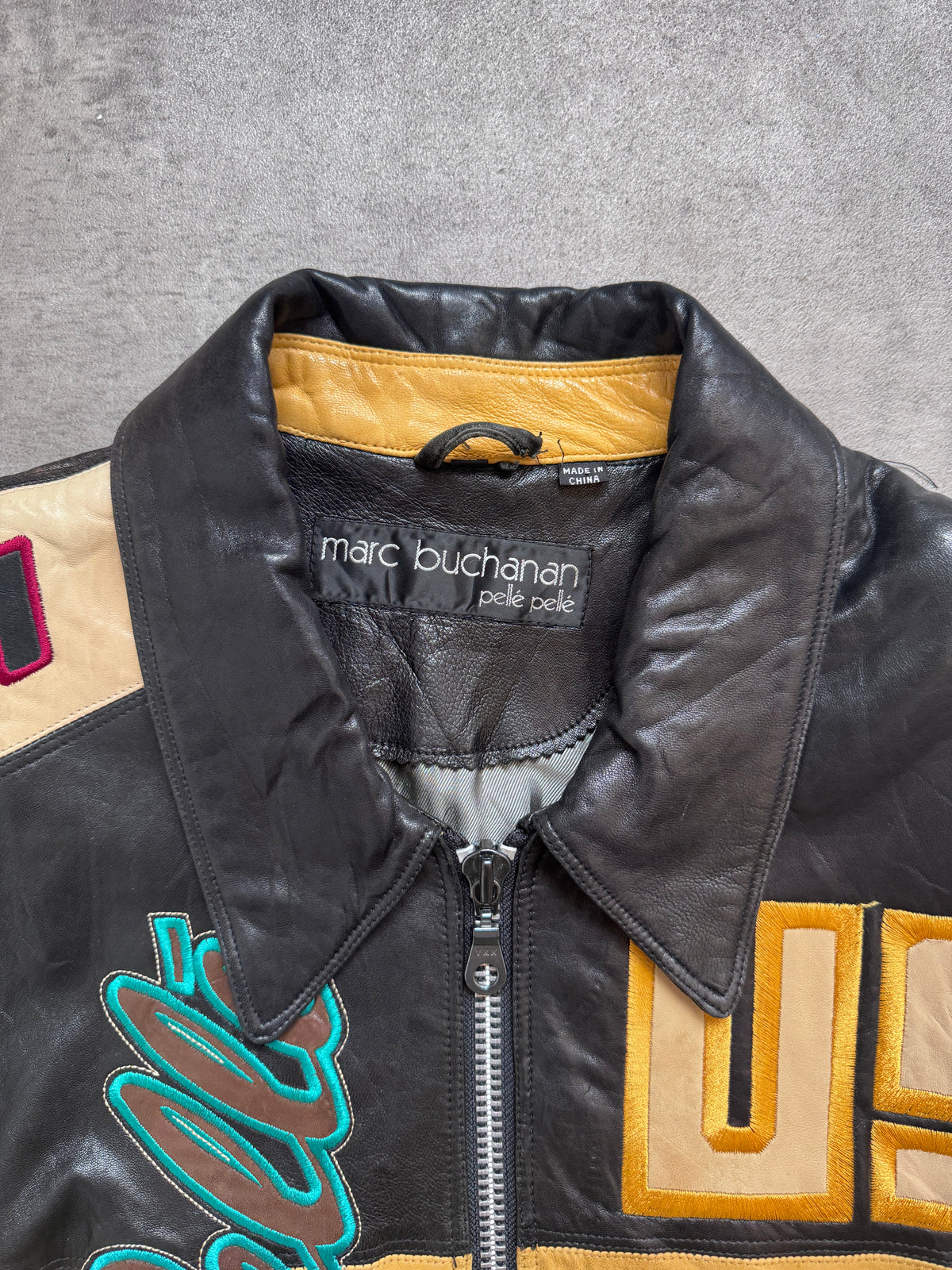Pelle Pelle Marc Buchanan Colour Block Embroidered Varsity Jacket