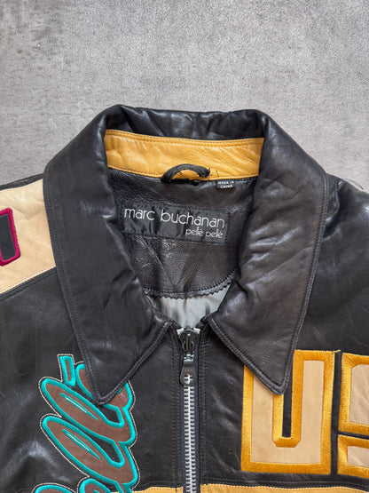 Pelle Pelle Marc Buchanan Colour Block Embroidered Varsity Jacket