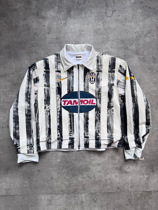 VT Rework: Juventus Del Piero White Painted Leather Jacket