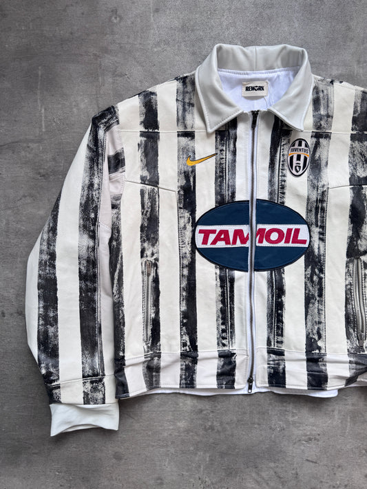VT Rework: Juventus Del Piero White Painted Leather Jacket