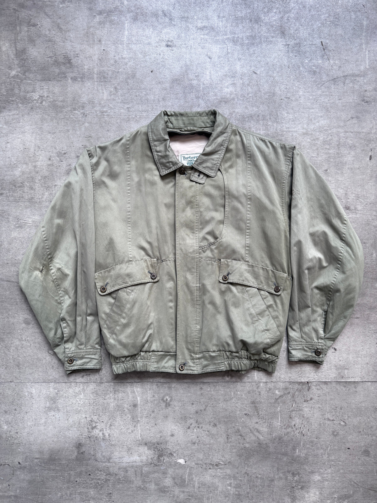 1980's Burberry Japan 5 Pocket Green Work Blouson