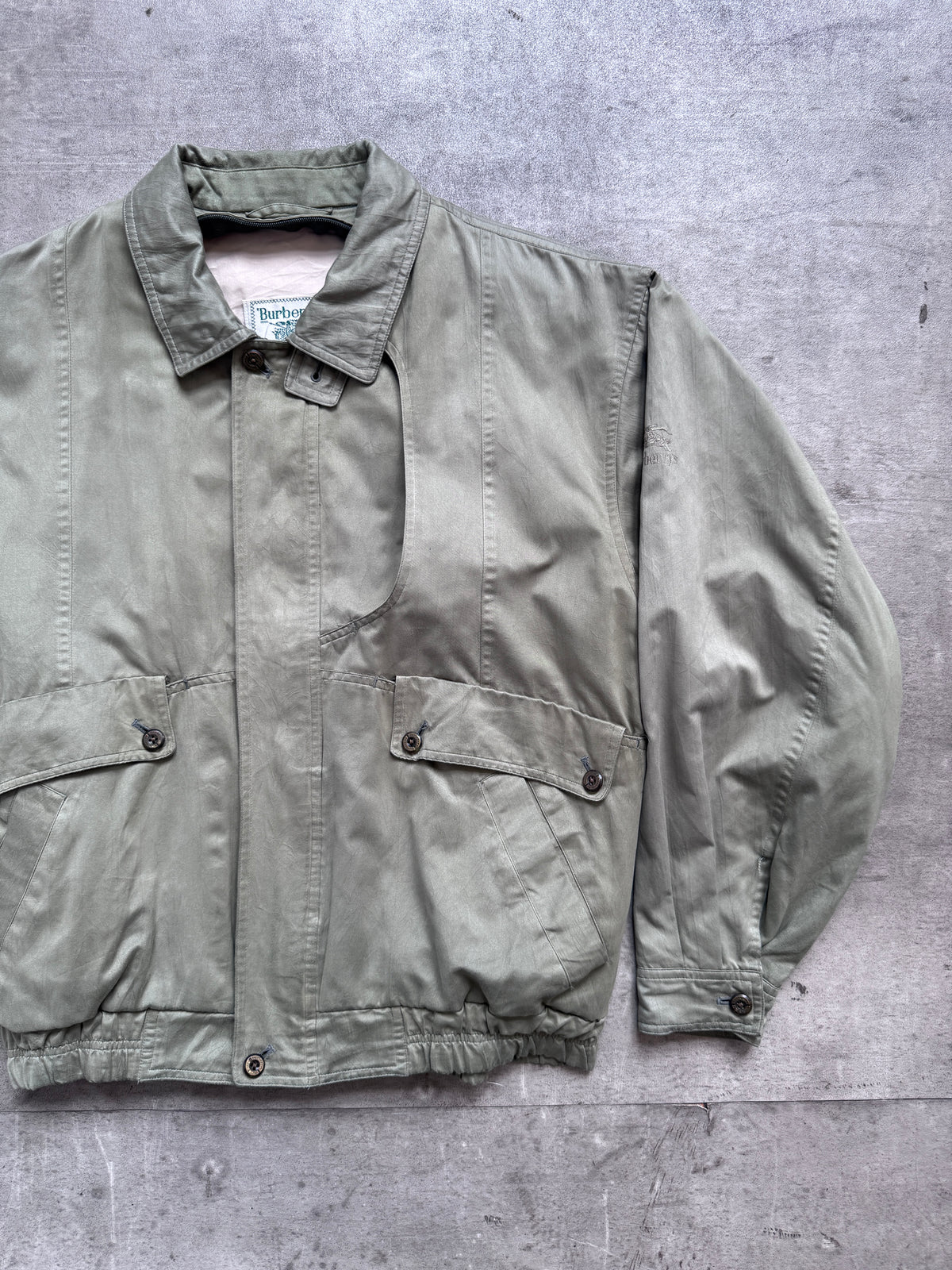 1980's Burberry Japan 5 Pocket Green Work Blouson