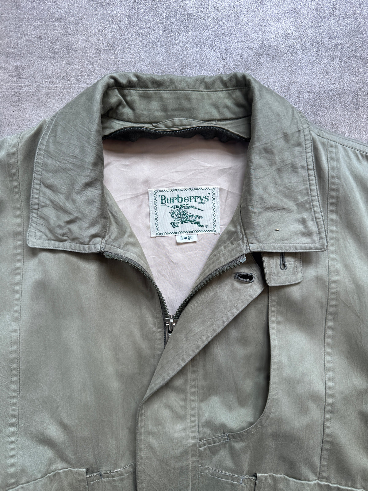 1980's Burberry Japan 5 Pocket Green Work Blouson