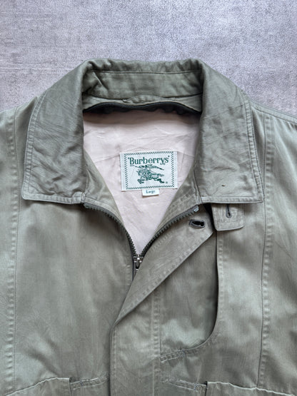 1980's Burberry Japan 5 Pocket Green Work Blouson