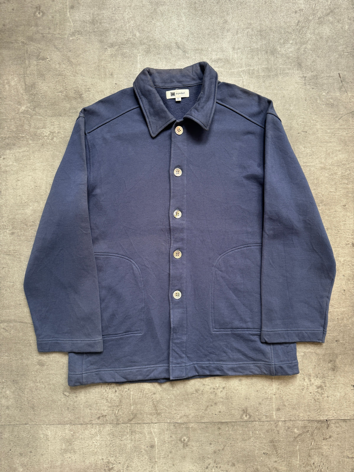 Issey Miyake Product Blue Jersey Cotton Cardigan