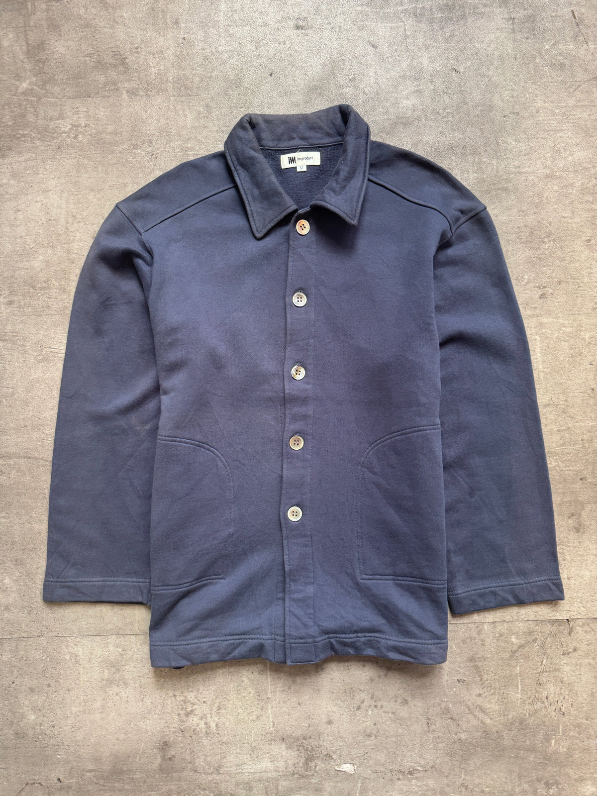 Issey Miyake Product Blue Jersey Cotton Cardigan