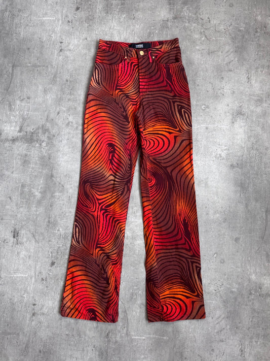 Versace Ombre Tiger Print Jeans