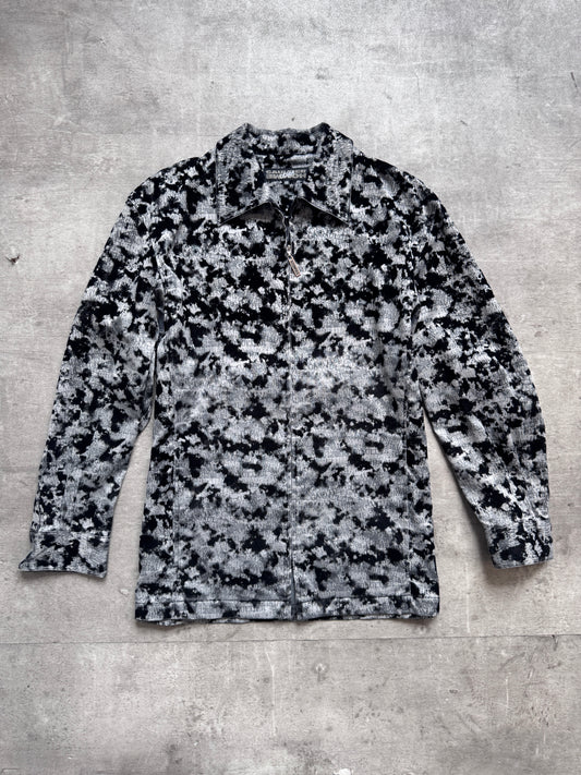 Jean-Paul Gaultier Homme Objet Monochrome Velour Full Zip Shirt