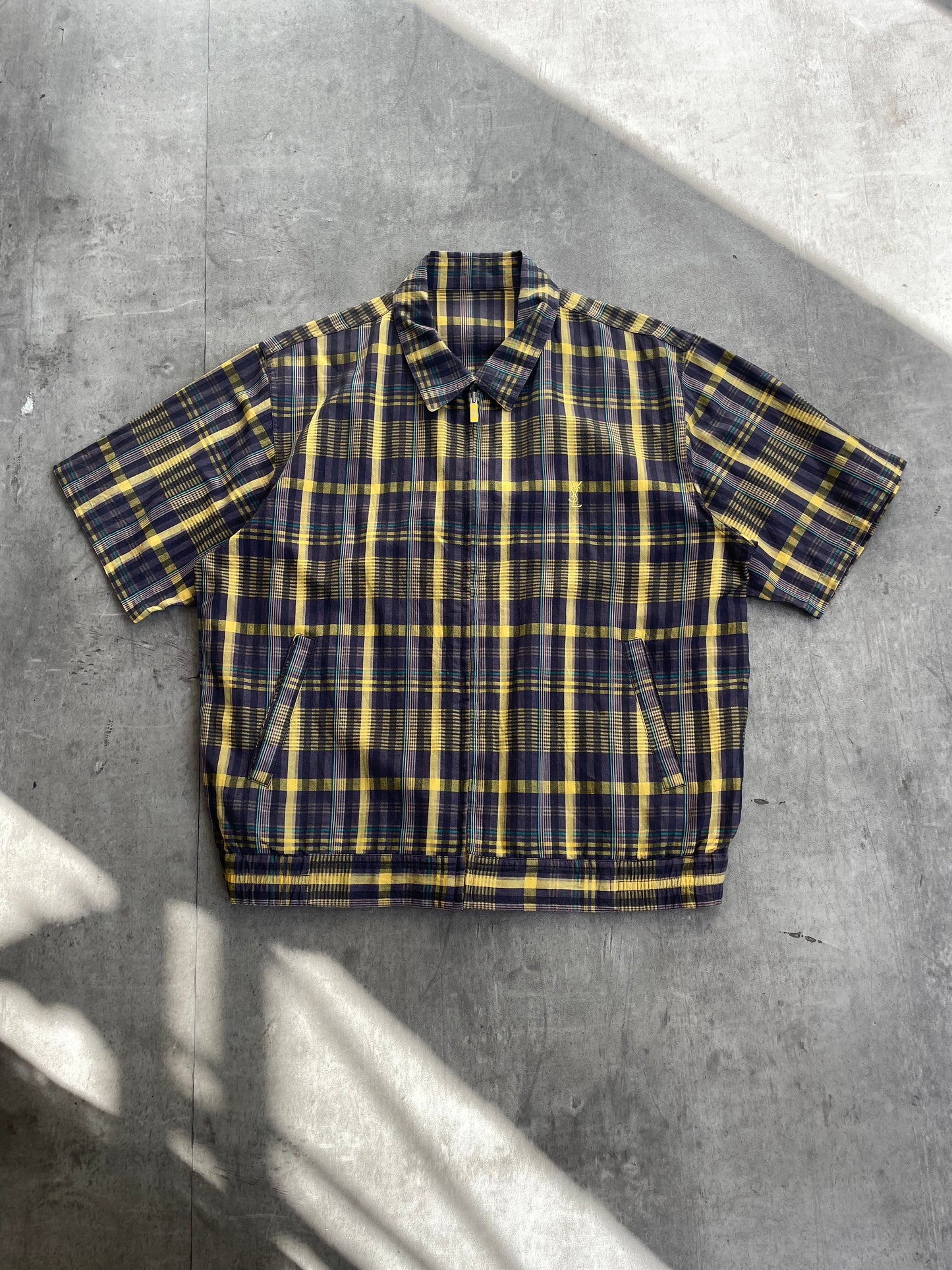 Yves Saint Laurent Plaid S/S Jacket (ID511). FA: 276