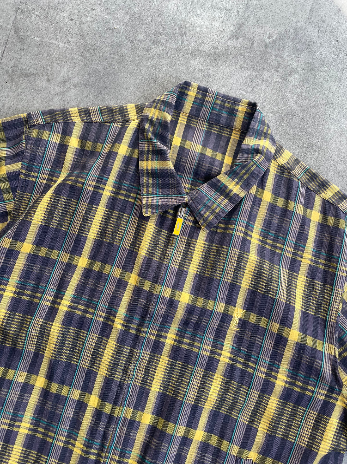 Yves Saint Laurent Plaid S/S Jacket (ID511). FA: 276
