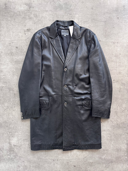 1990's Versace Jeans Couture Single Breast Leather Jacket