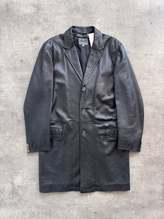 1990's Versace Jeans Couture Single Breast Leather Jacket