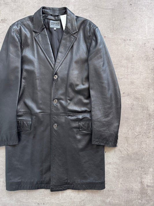 1990's Versace Jeans Couture Single Breast Leather Jacket