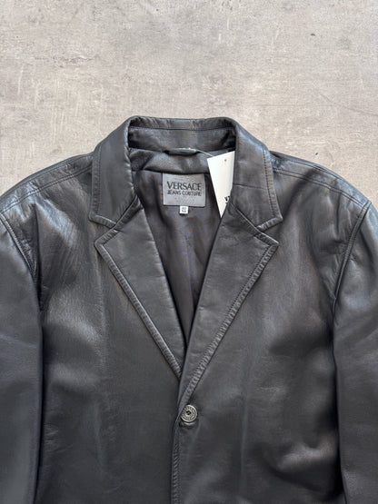 1990's Versace Jeans Couture Single Breast Leather Jacket