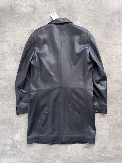 1990's Versace Jeans Couture Single Breast Leather Jacket