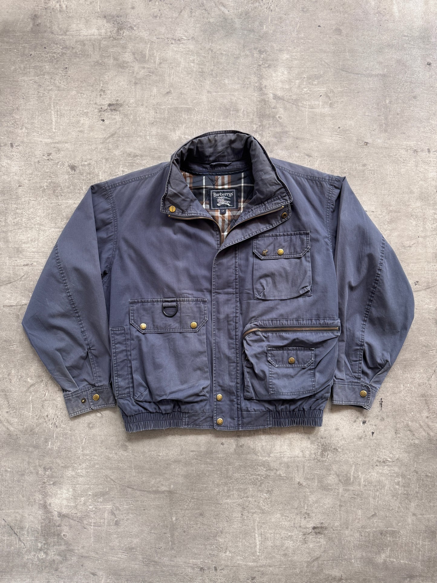 1980's Burberry Japan Faded Modular Utility Blouson