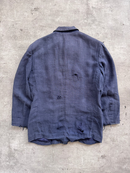 S/S 1997 Issey Miyake Linen Flax Distressed Three Pocket Jacket