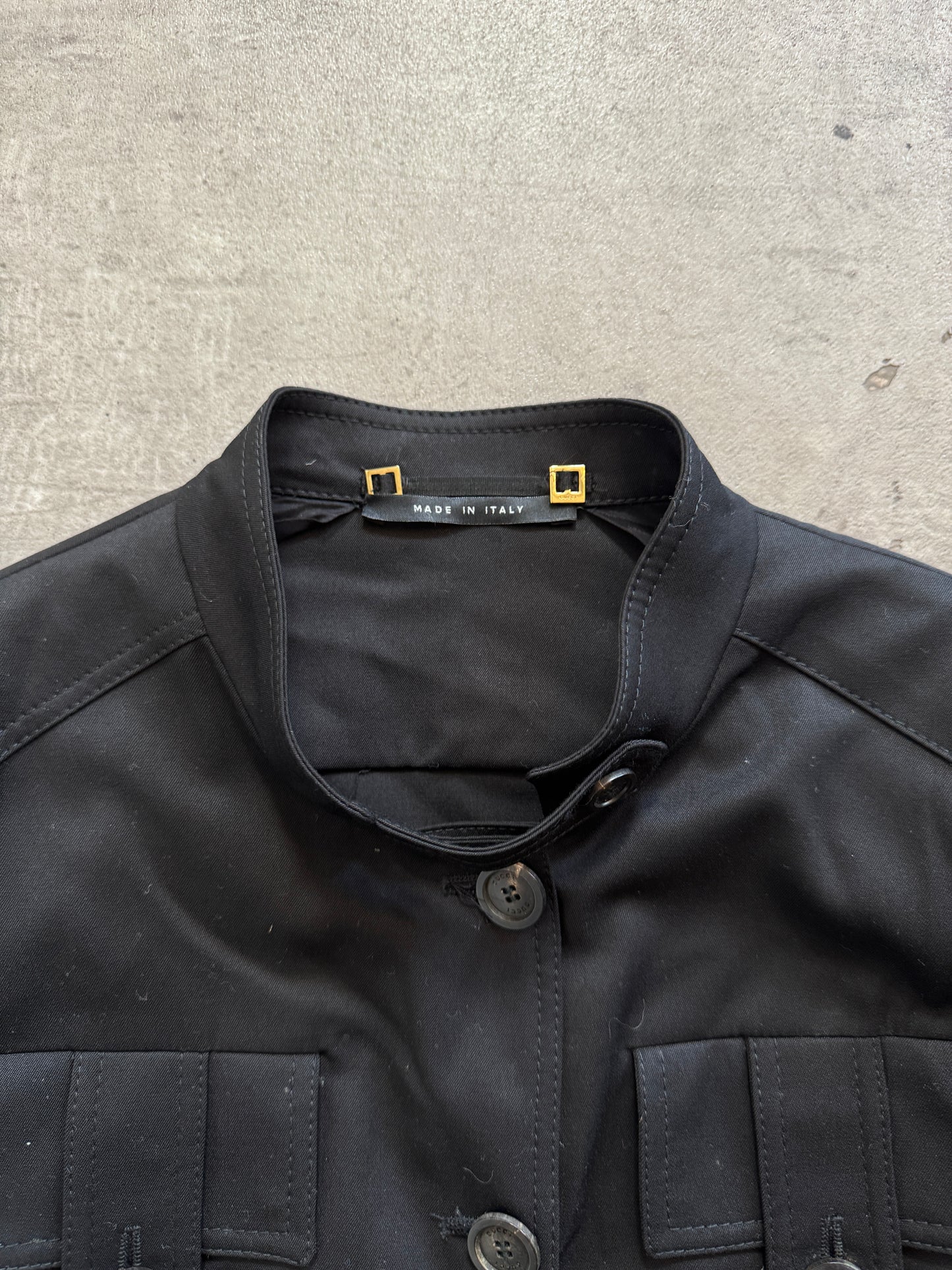 2004 Gucci Tom Ford Wool Blend Cropped Field Jacket