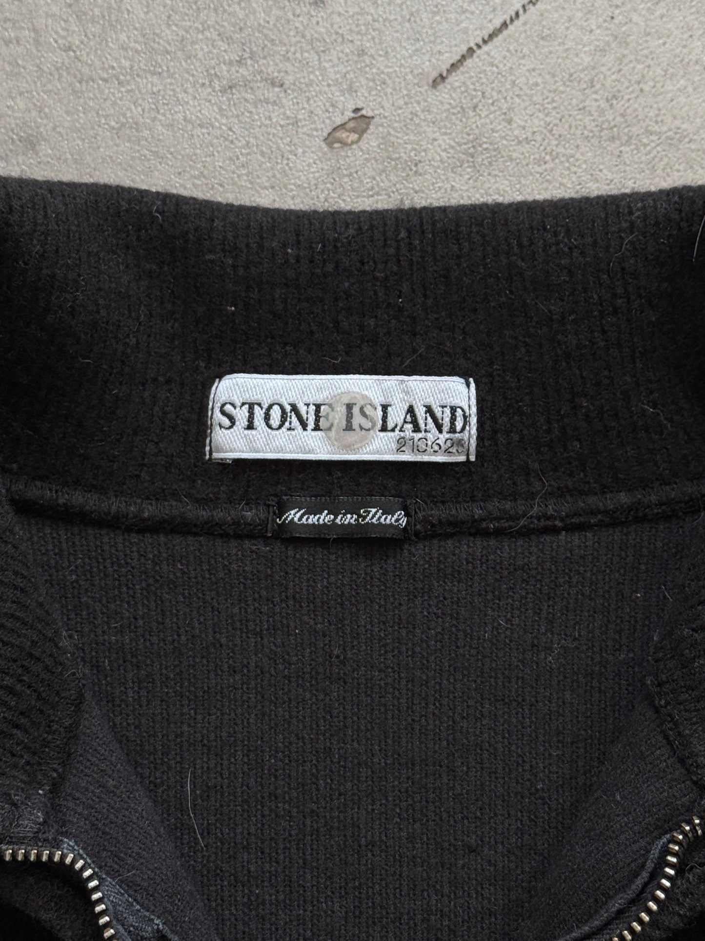 A/W 2001 Stone Island Paul Harvey 1/4 Zip Military Wool Fleece