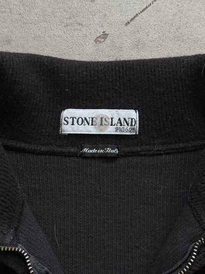 A/W 2001 Stone Island Paul Harvey 1/4 Zip Military Wool Fleece