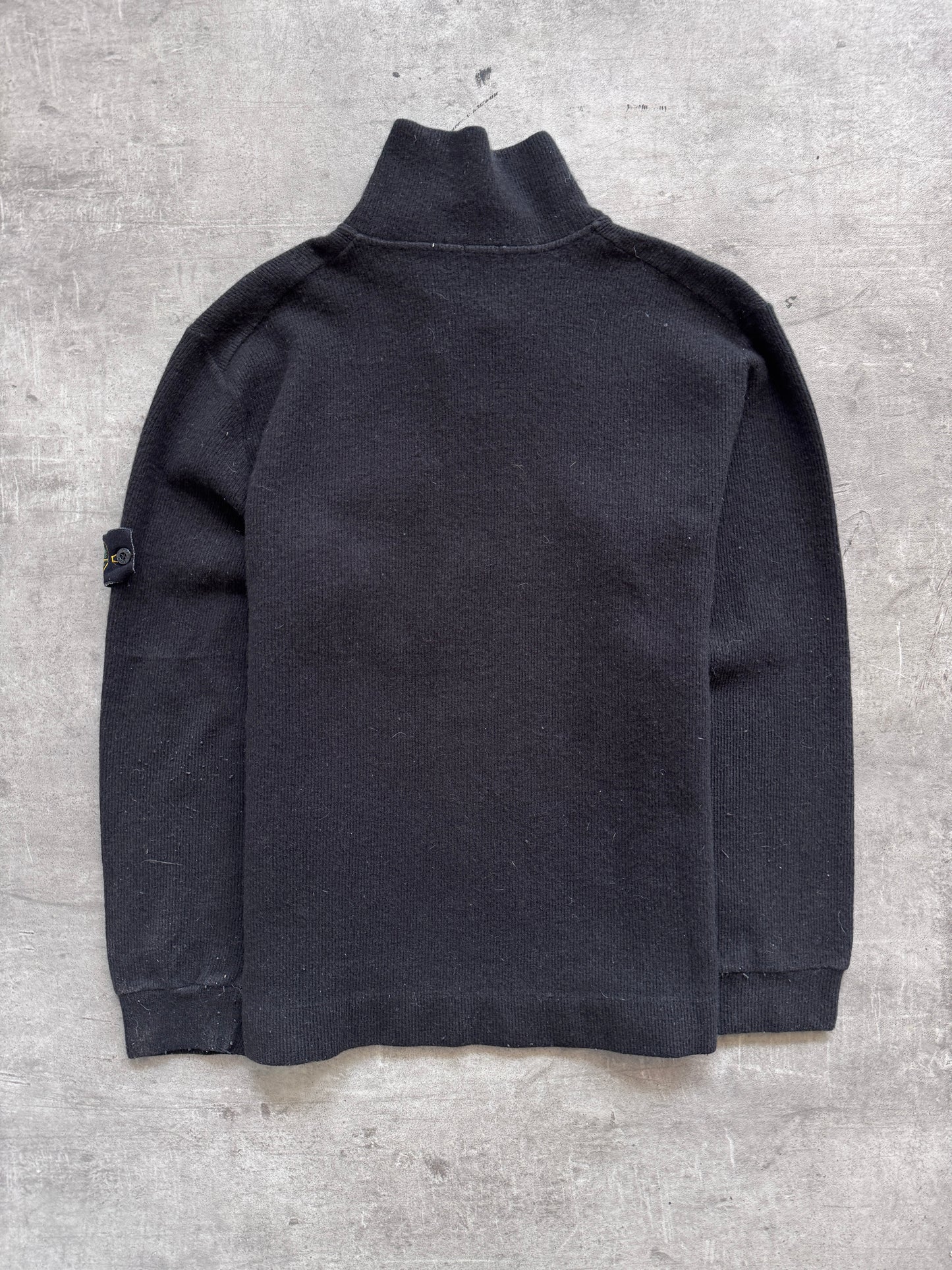 A/W 2001 Stone Island Paul Harvey 1/4 Zip Military Wool Fleece