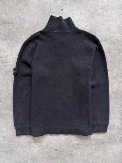 A/W 2001 Stone Island Paul Harvey 1/4 Zip Military Wool Fleece