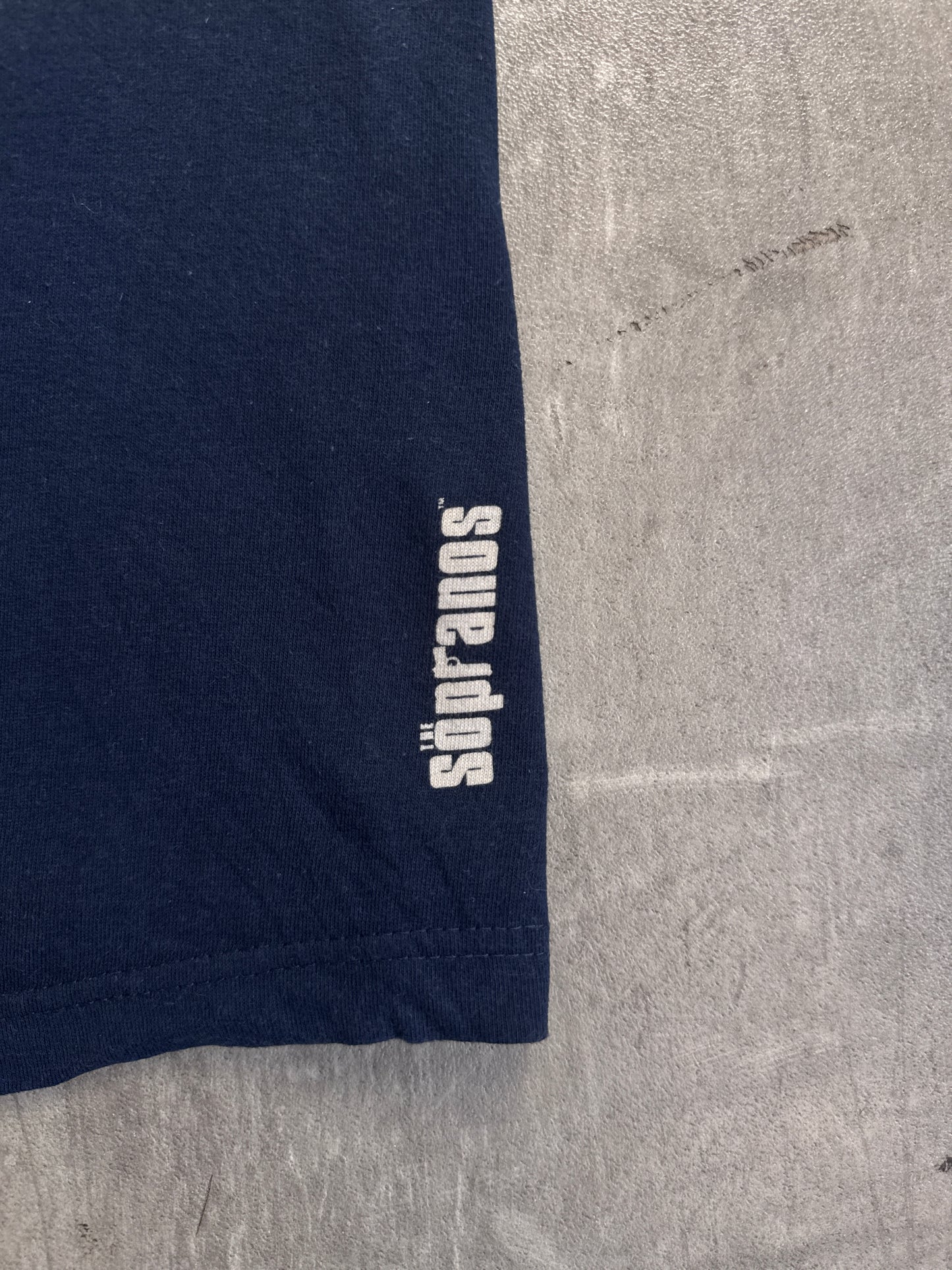 HBO The Sopranos Bada Bing Navy Graphic Tee