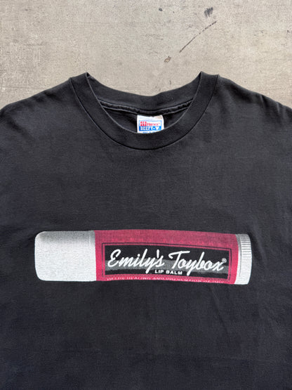 2000s Emily's Toy Box "CHAPSTICK" Back Print Graphic Tee