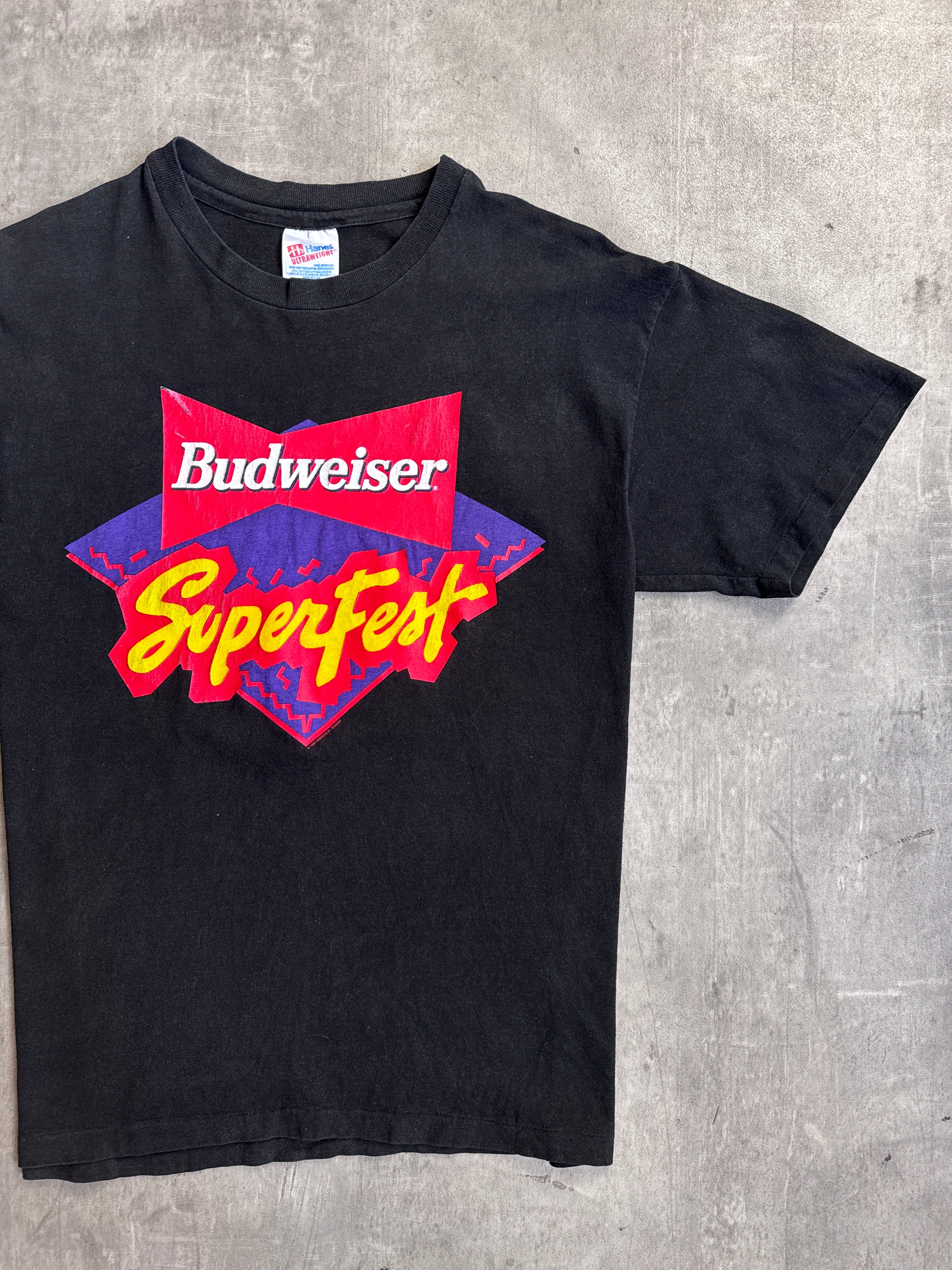 Budweiser SuperFest Concert 93' Hanes Cotton Graphic Tee – Vintage