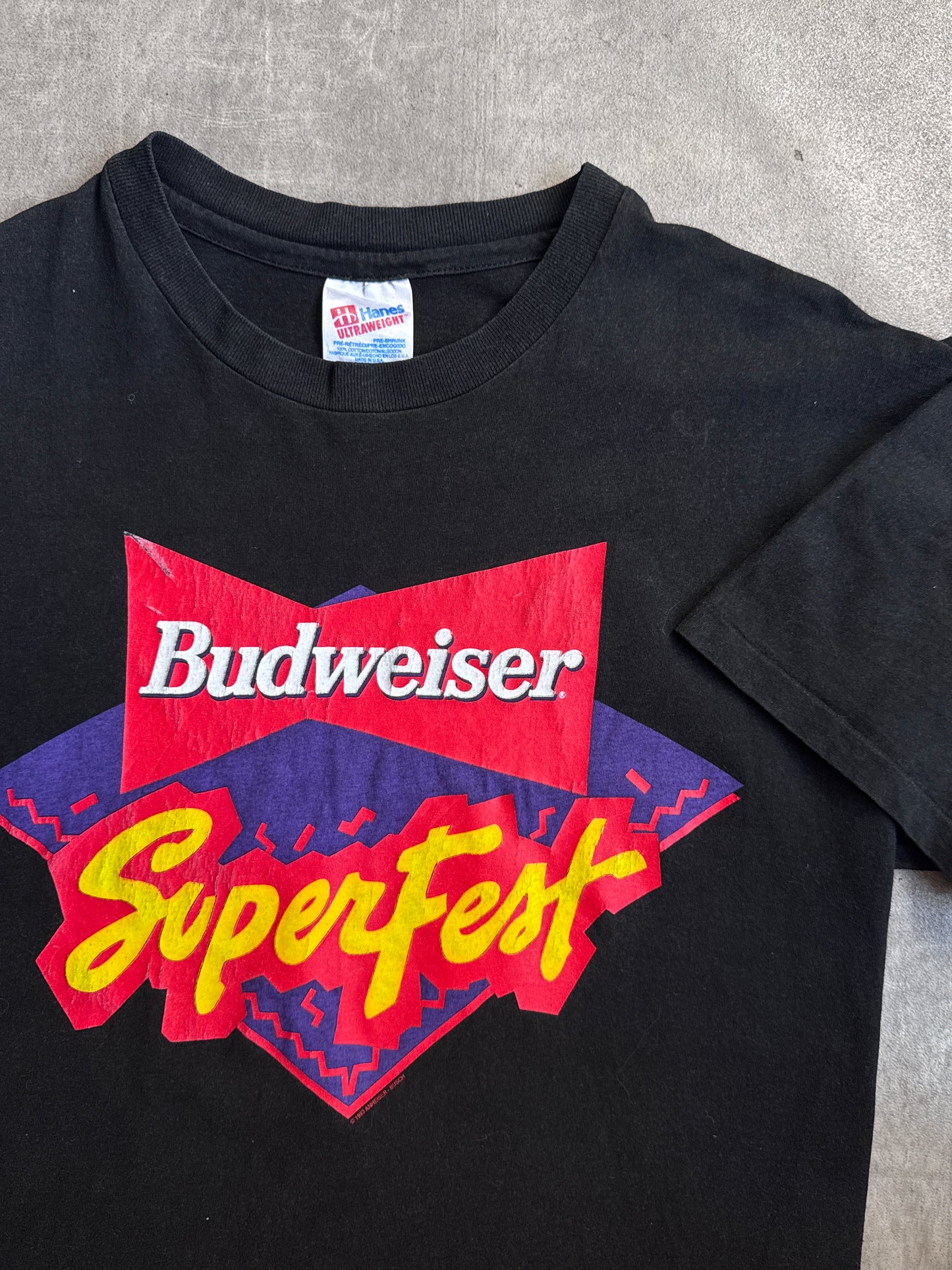 Budweiser SuperFest Concert 93' Hanes Cotton Graphic Tee