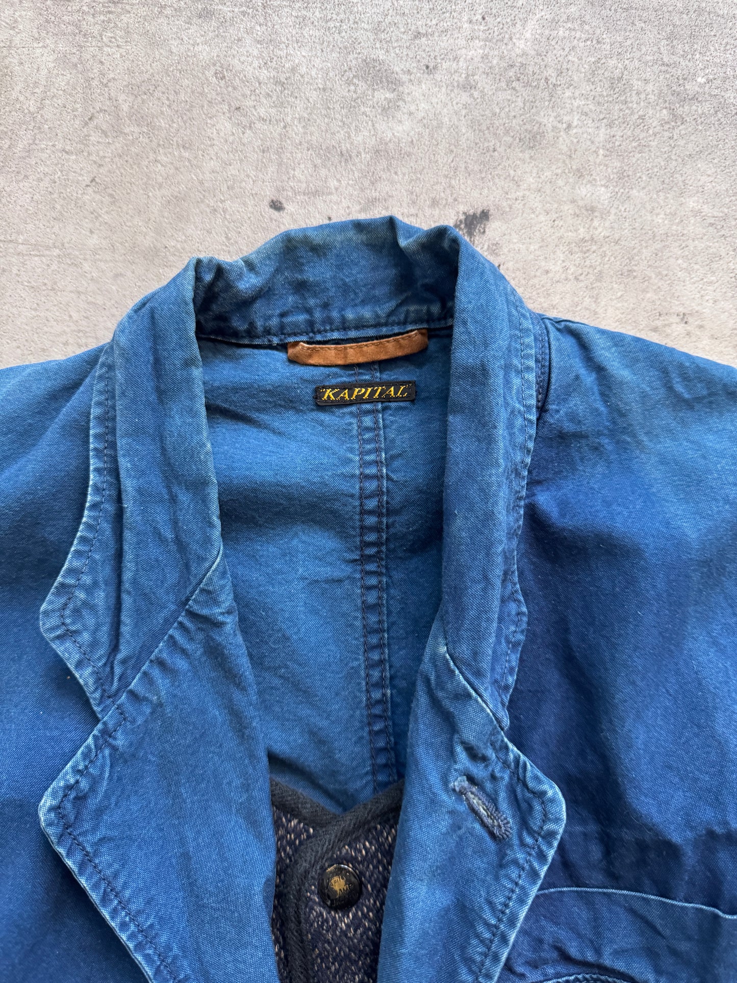 Kapital Garment Dyed Work Jacket W/ Modular Wool Gilet