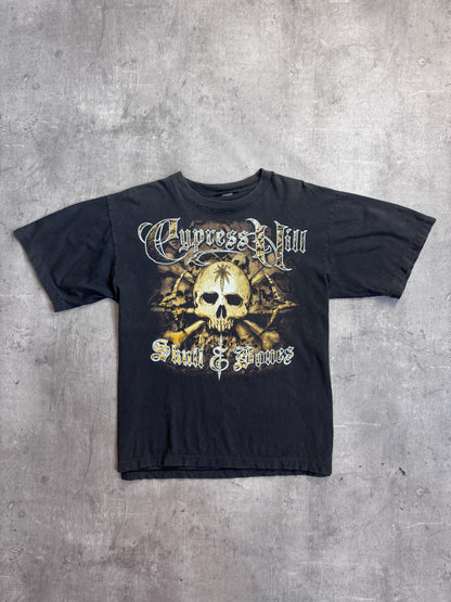 Cypress Hill 90s Distressed Skull & Bones Graphic Tee