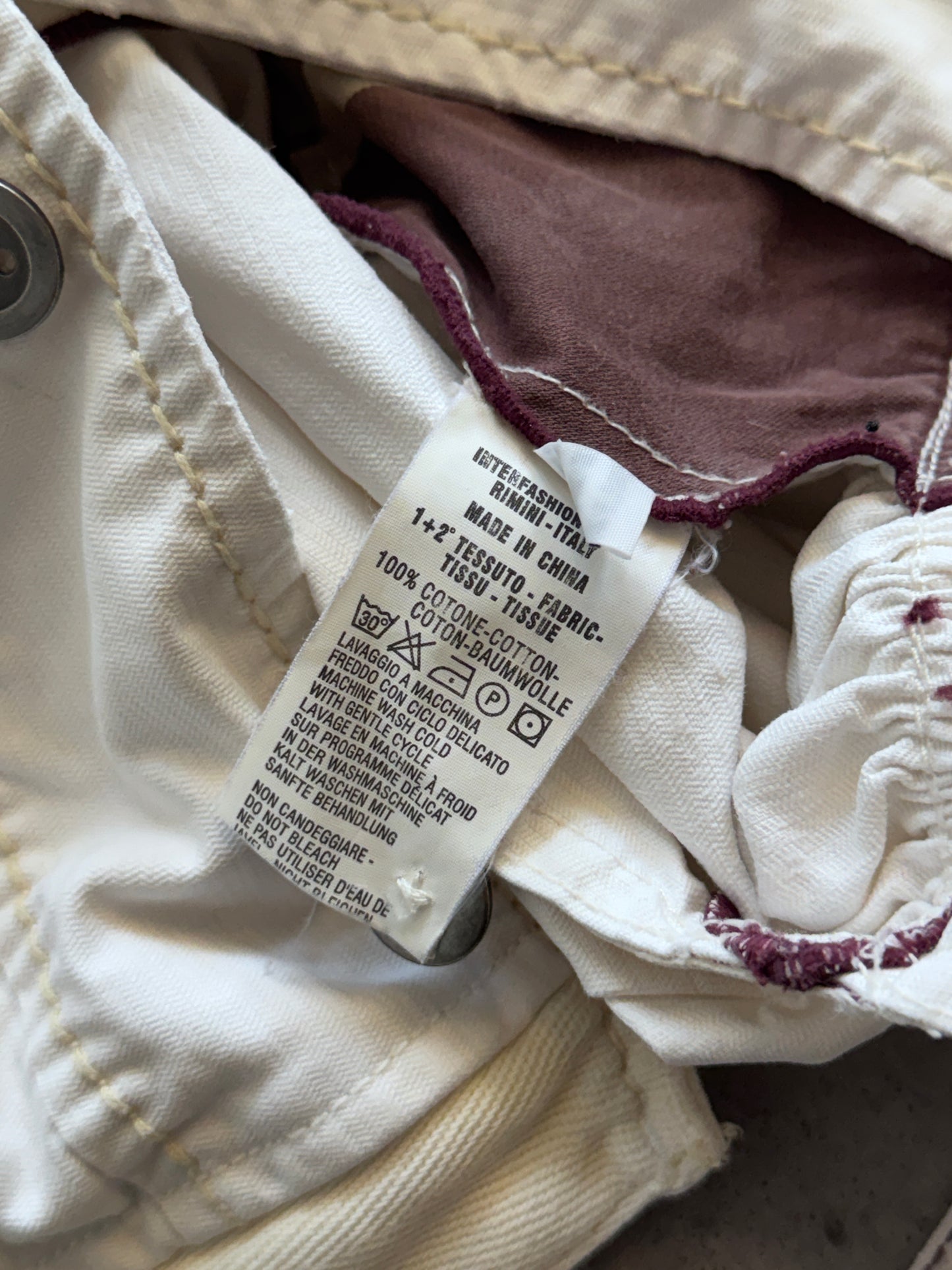Marithé + Francois Girbaud White Cotton Napoleon Jacket