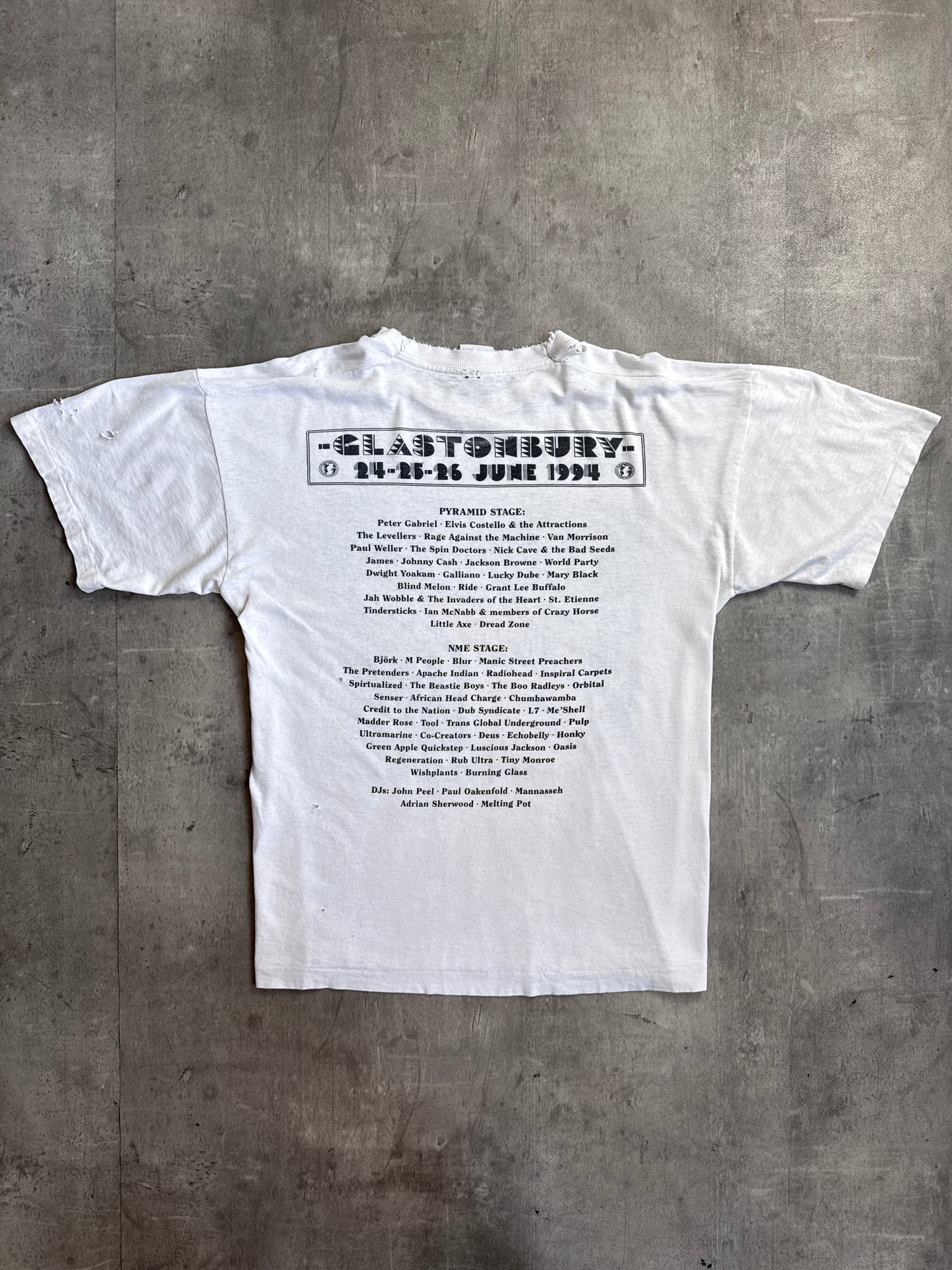 Glastonbury June 1994 Single Stitch Tee
