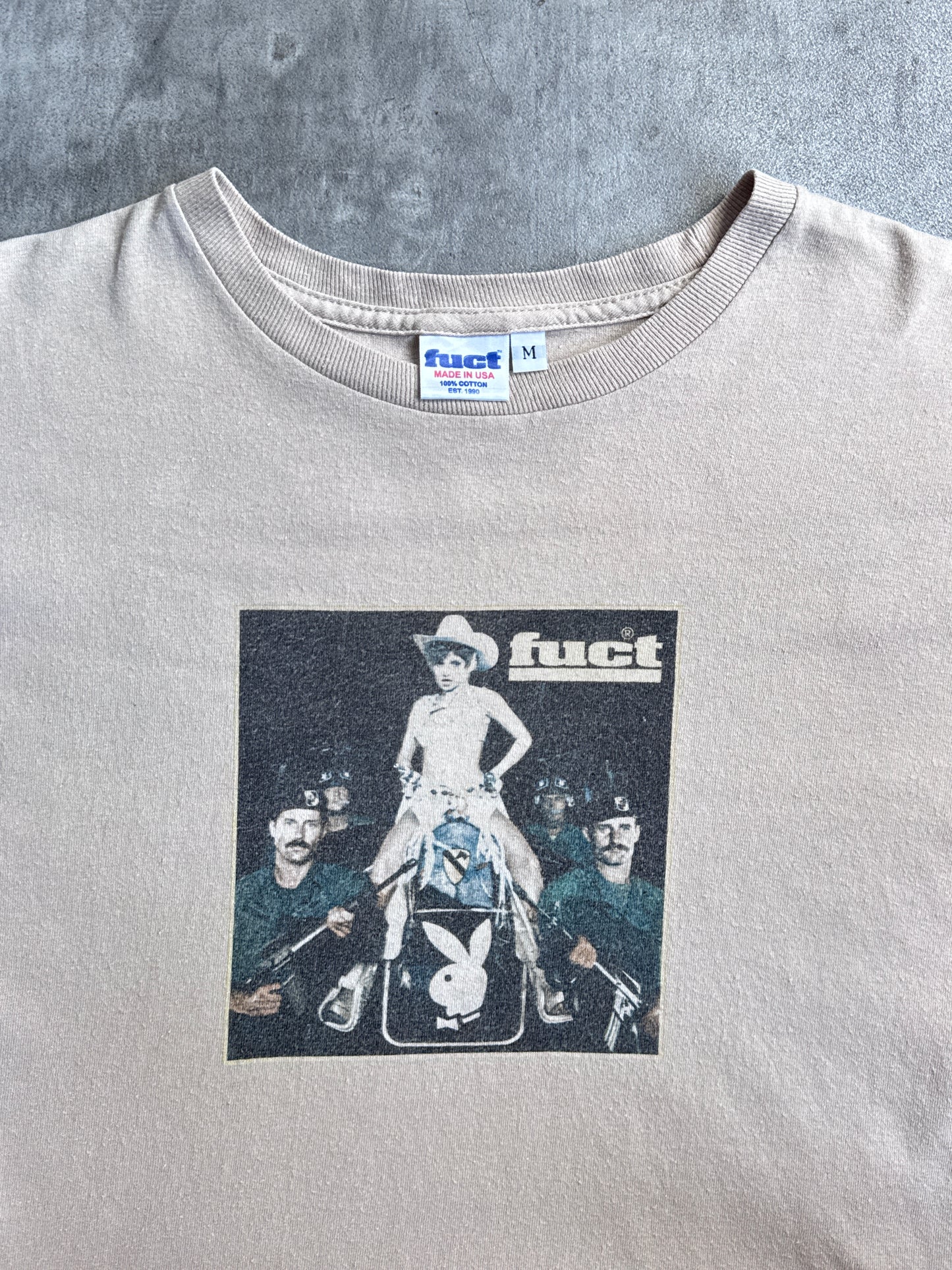 Fuct Playboy Graphic Print Taupe Tee