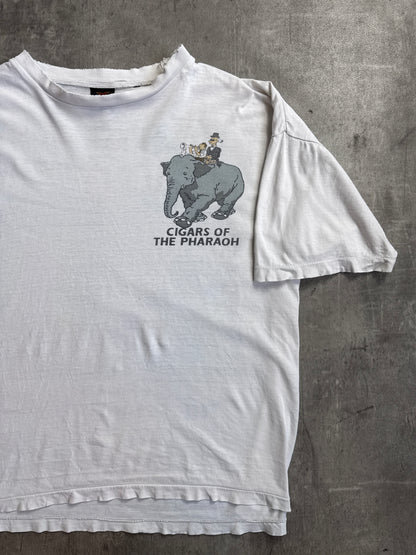 XY Body Adventures of TinTin 90's Distressed White Graphic Tee