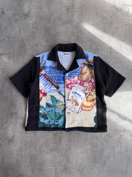 VT Rework: Camel Beach Towelling Boxy Shirt