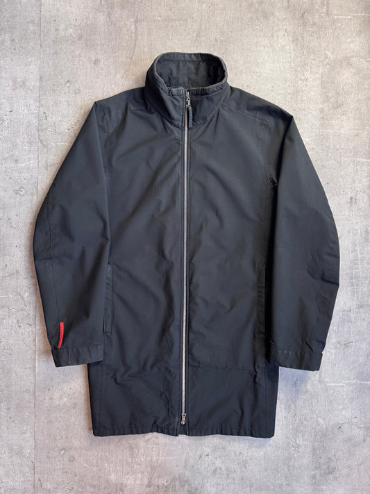 Prada Sport Black Technical Trench Jacket