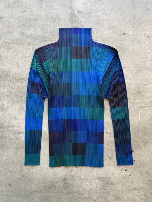 Issey Miyake Pleats Please Chequered Top