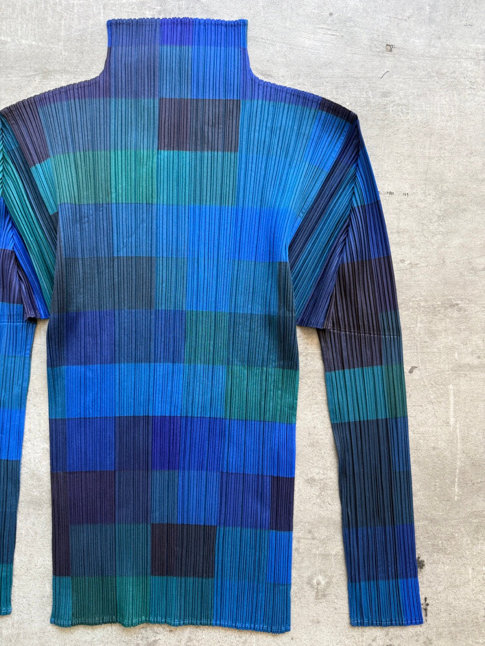 Issey Miyake Pleats Please Chequered Top