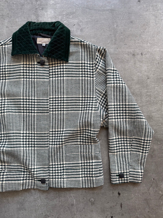 1980 Gianni Versace Wool Plaid Bomber