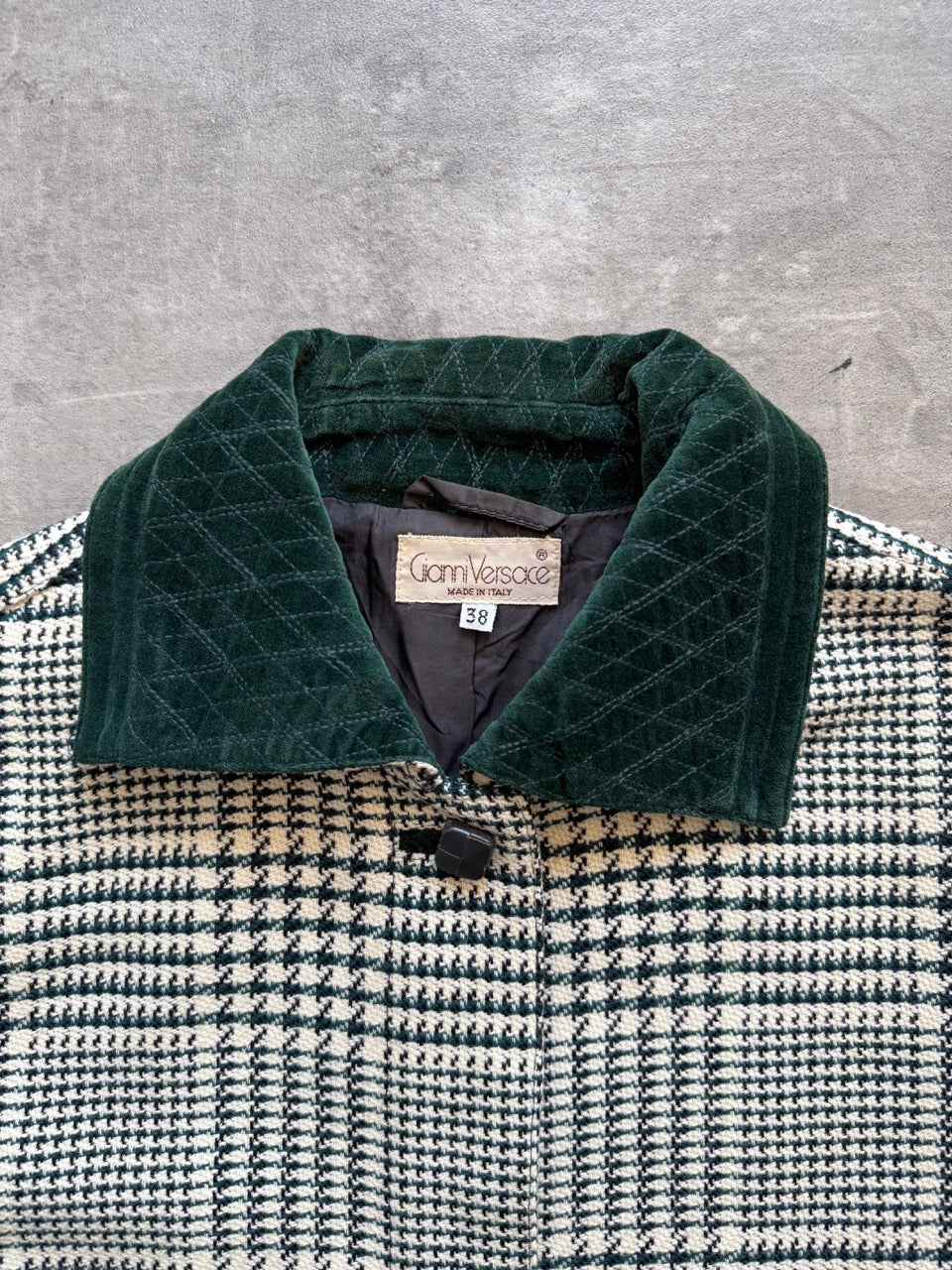 1980 Gianni Versace Wool Plaid Bomber
