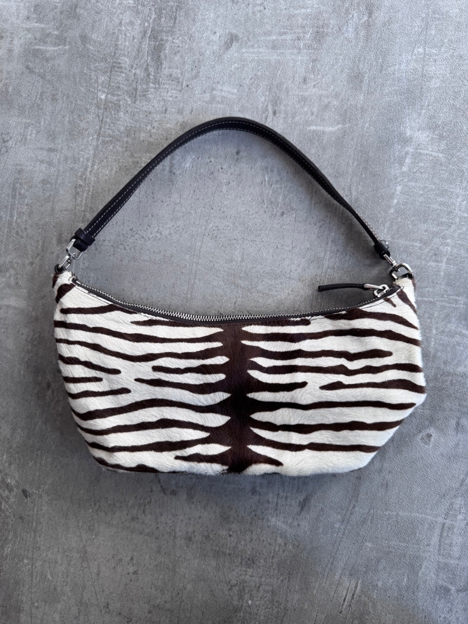 Prada Milano Pony Hair Zebra Style Shoulder Bag