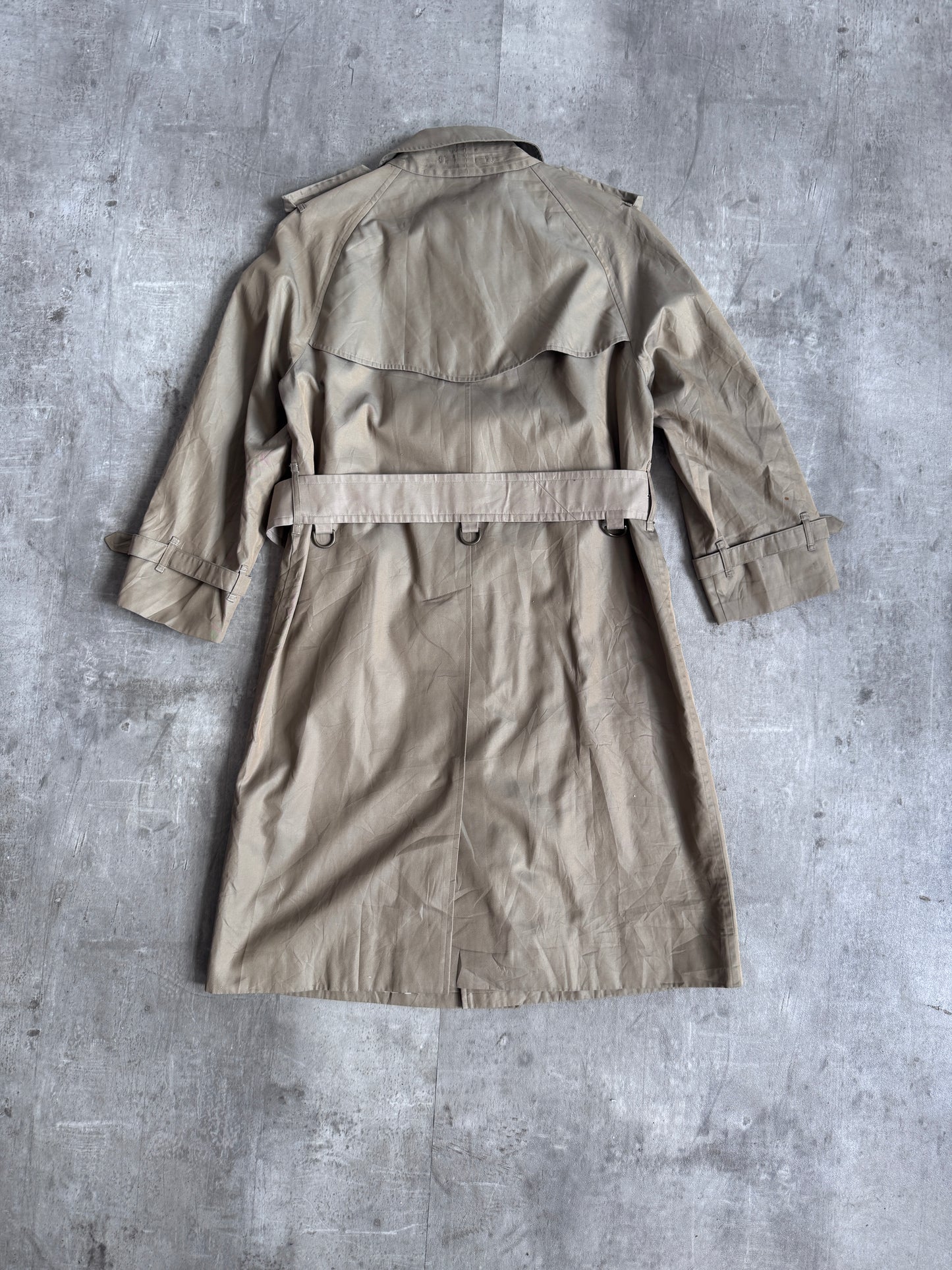 Burberry Single Breasted Olive Belted Trench