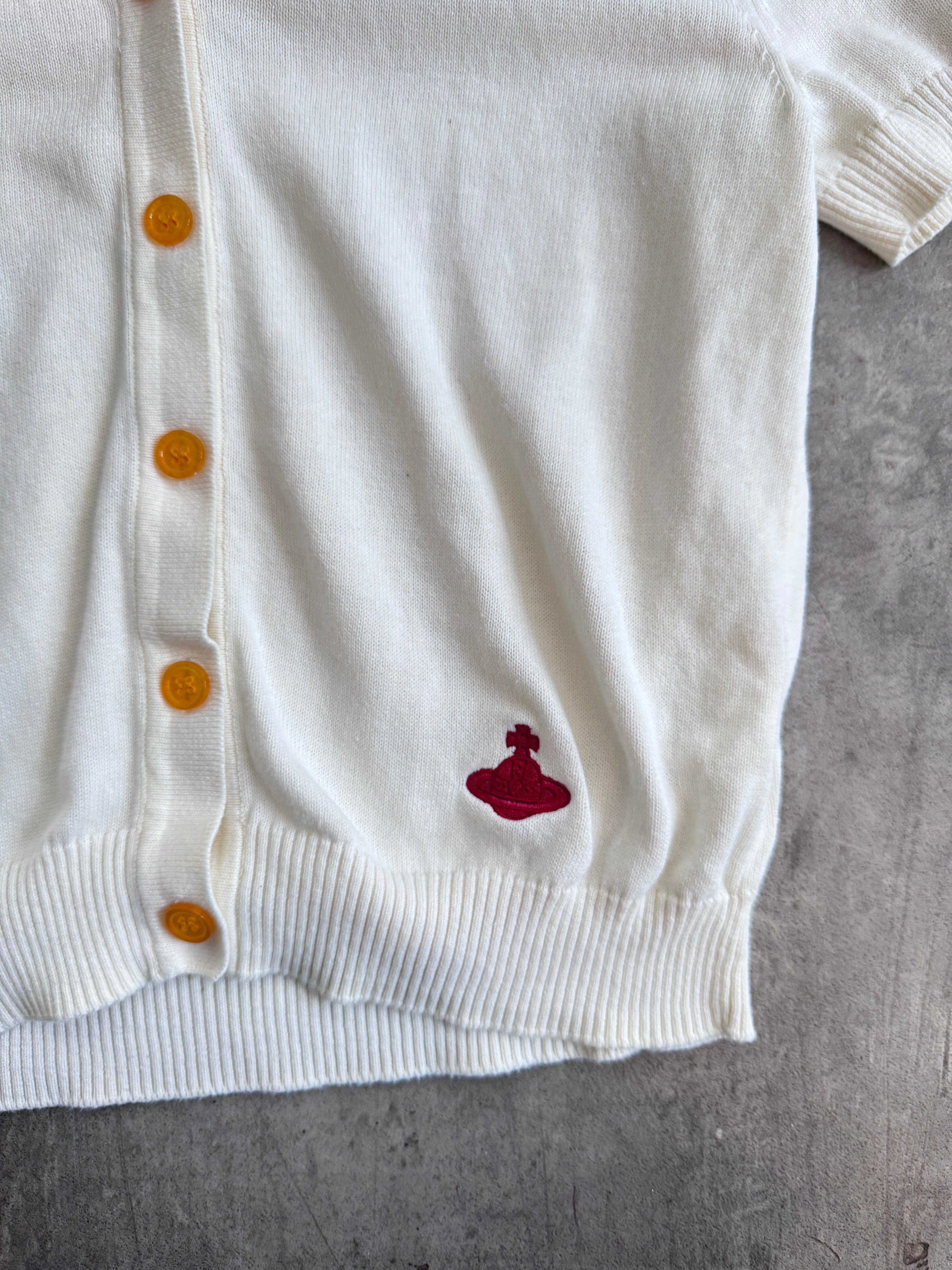 Vivienne Westwood Red Label Cream Orb Logo SS Cardigan – Vintage