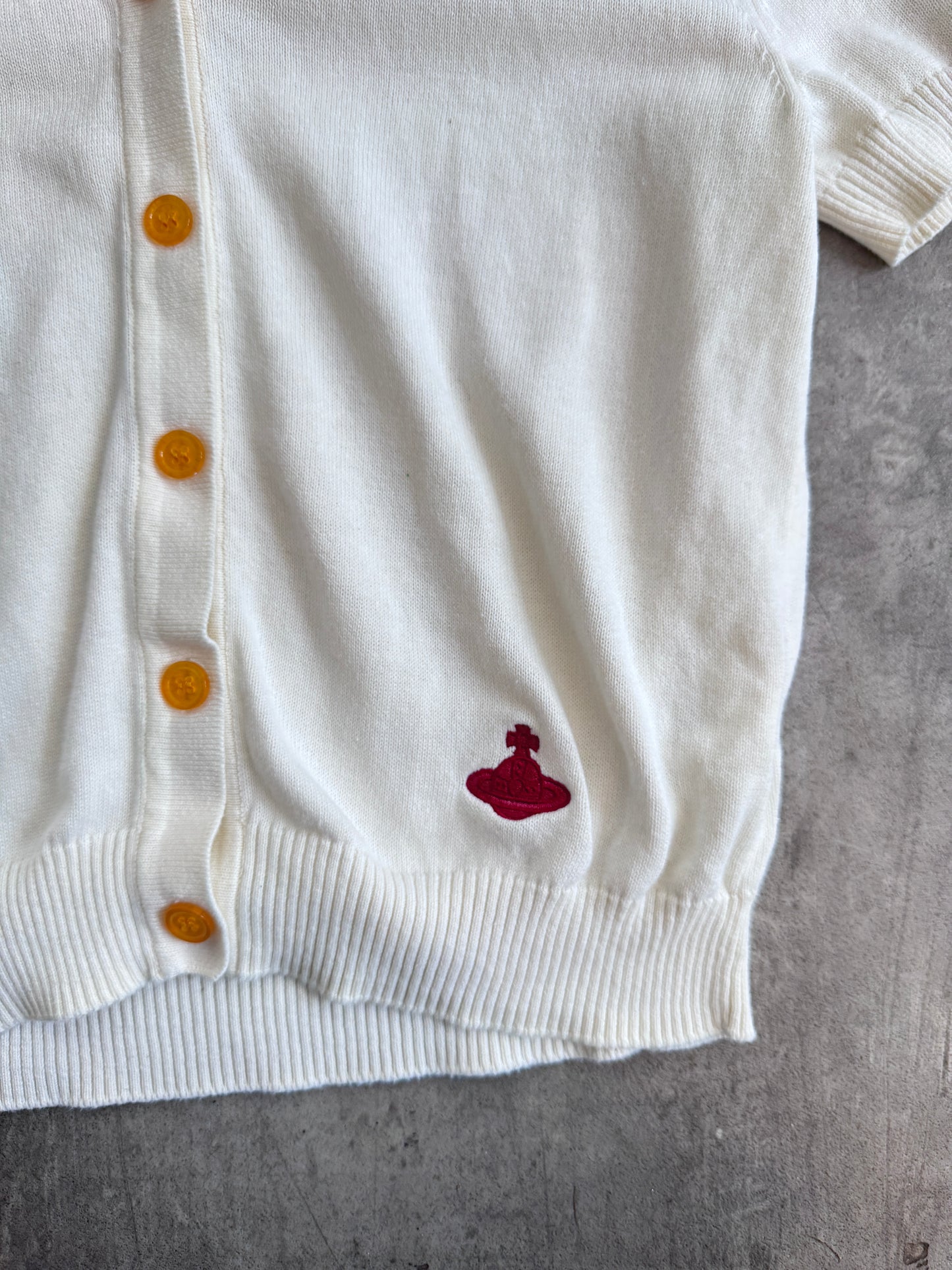 Vivienne Westwood Red Label Cream Orb Logo SS Cardigan