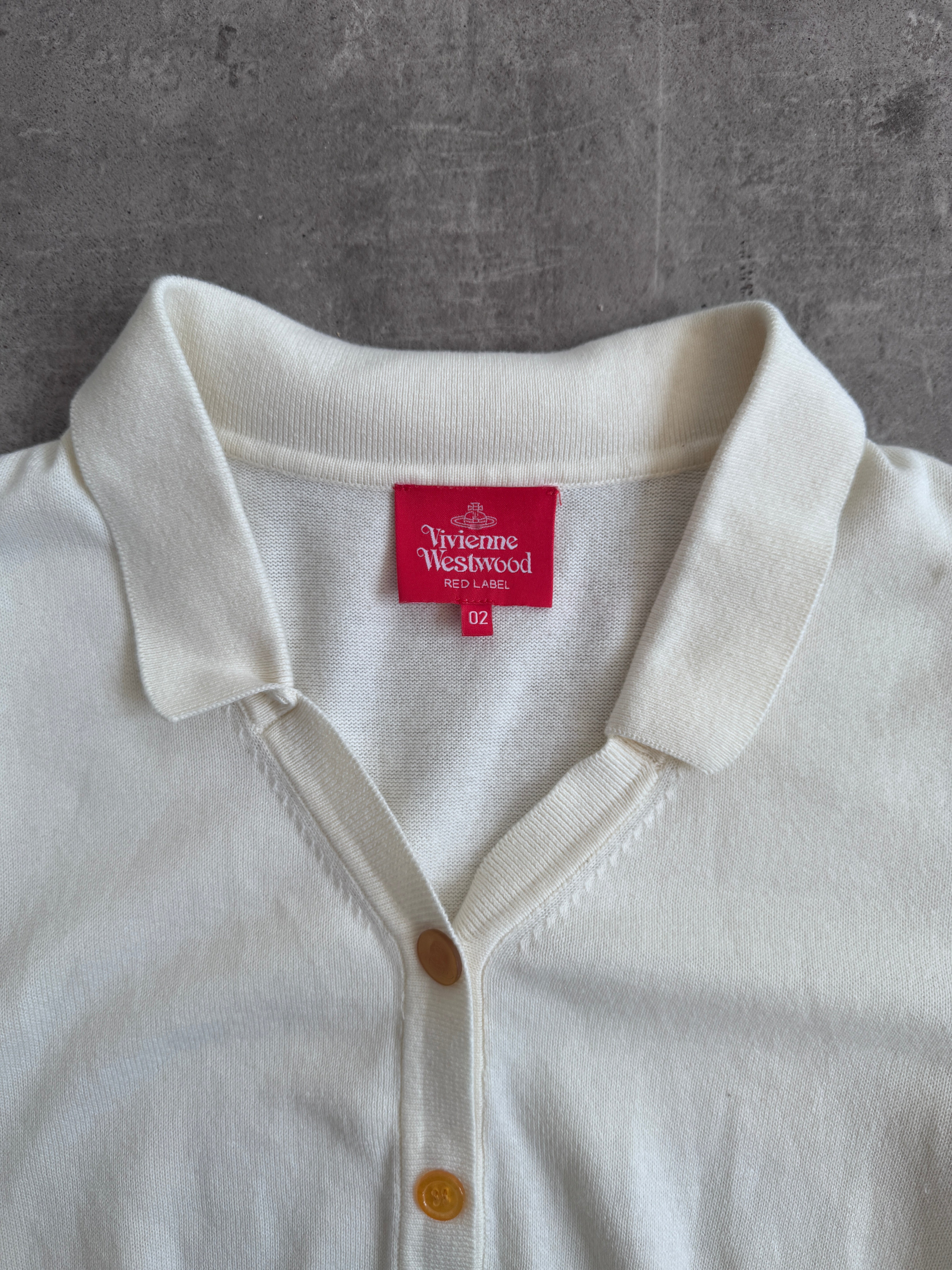 Vivienne Westwood Red Label Cream Orb Logo SS Cardigan – Vintage