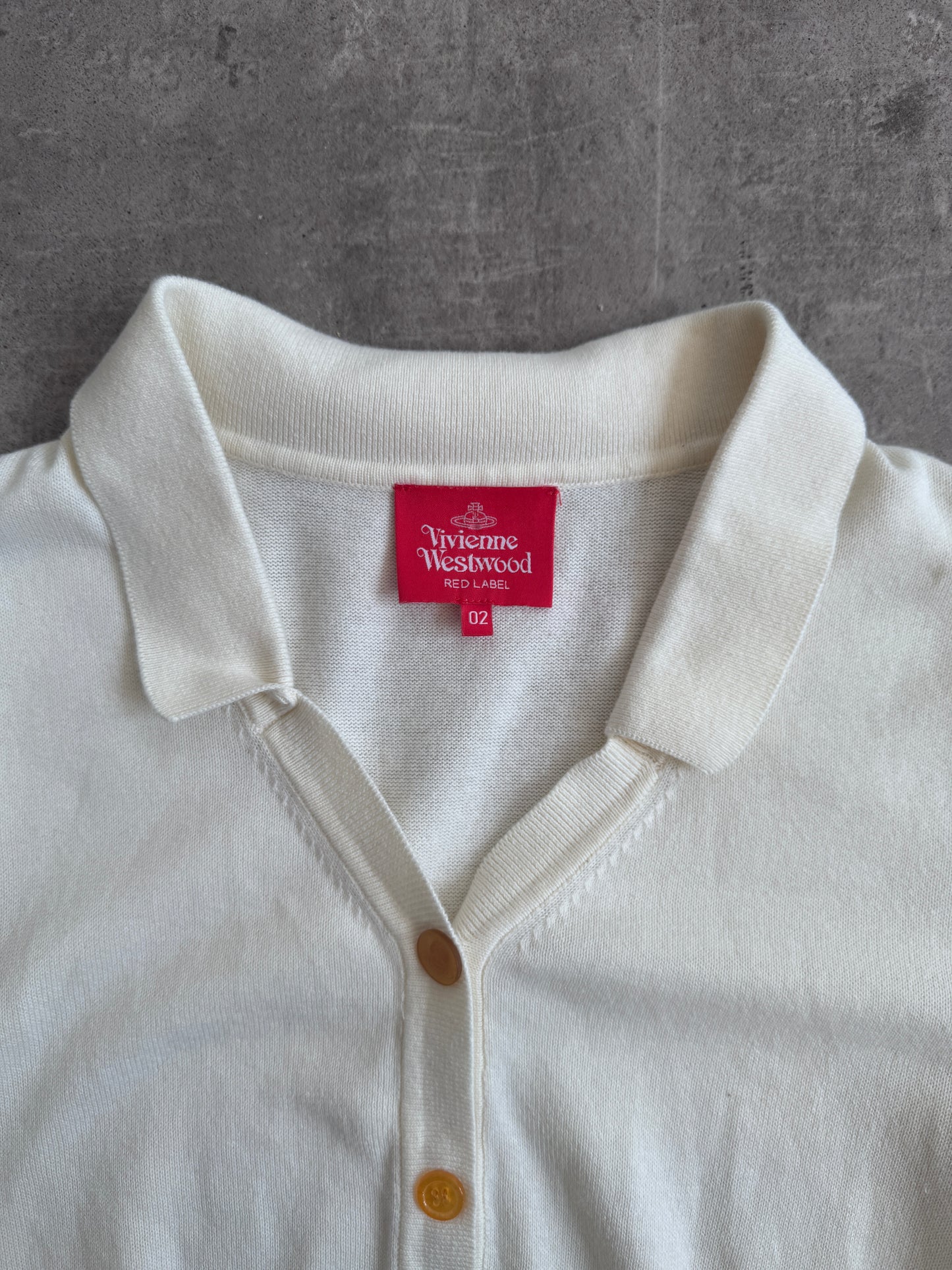 Vivienne Westwood Red Label Cream Orb Logo SS Cardigan